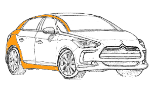 покраска кузова citroen ds5